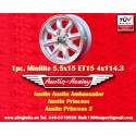 1 pc. wheel Austin Healey Minilite 5.5x15 ET15 4x114.3 silver/diamond cut MBG, TR2-TR6
