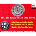 1 pc. wheel Alfa Romeo Campagnolo 6.5x15 ET17 4x108 silver 105 Coupe, Spider, GT GTA GTC, Montreal