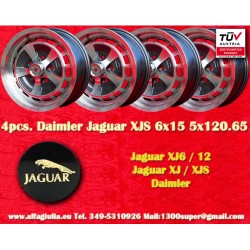 4 pcs. Llantas Jaguar Daimler 6x15 Jaguar XJ6/12 XJS