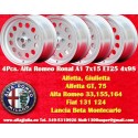4 pcs. jantes Alfa Romeo Ronal 7x15 ET25 4x98 silver Alfetta, Alfetta GT   GTV, 33, 75 1.6i, 1.8i, 2.0TDI, 90, 155, Fiat