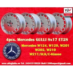 Mercedes Gullideckel 8x17 ET11 5x112 silver/diamond cut 107 108 109 116 123 126 cerchi wheels jantes llantas felgen