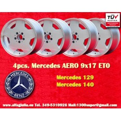 Mercedes Aero 9x17 ET0 5x112 silver/diamond cut 107 108 109 116 123 126 only back axle cerchi wheels llantas jantes felgen