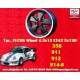 Porsche Fuchs 4.5x15 ET42 5x130 matt black/diamond cut 356 C SC, 911 -1969, 912 cerchio wheel llanta jante felge