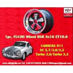 Porsche  Fuchs 8x16 ET10.6 5x130 RSR style 911 SC, Carrera -1989, turbo -1987 only back axle cerchio wheel llanta jante felgen